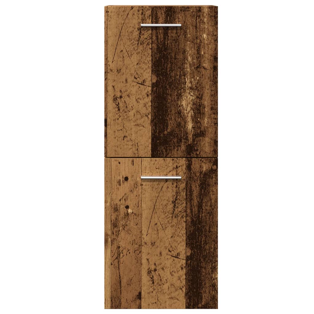 Rustic Engineered Wood Bathroom Hanging Cabinet 30x30x80 cm