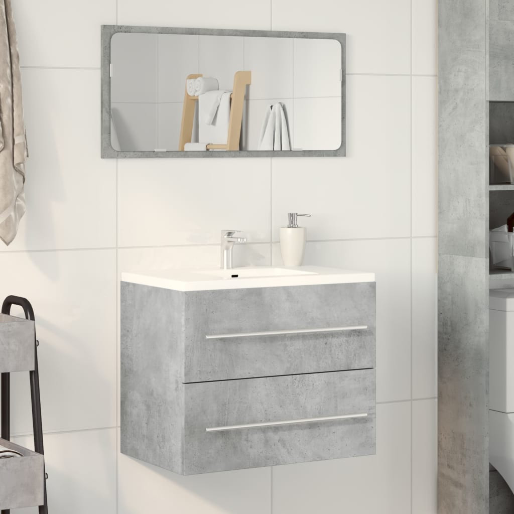 Concrete Grey Engineered Wood Sink Cabinet 60x38.5x48 cm