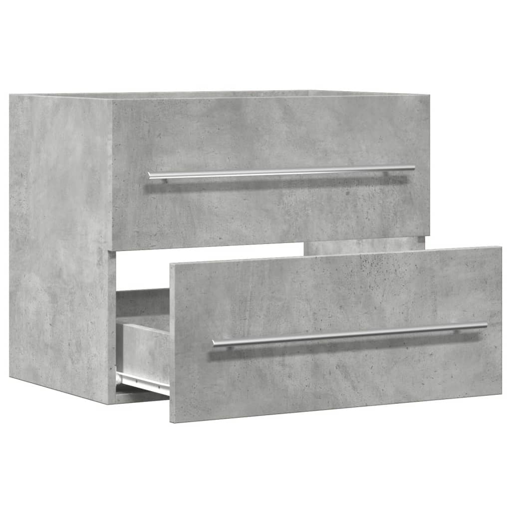 Concrete Grey Engineered Wood Sink Cabinet 60x38.5x48 cm