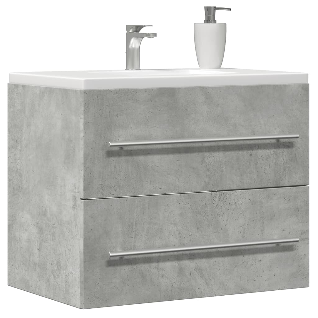 Concrete Grey Engineered Wood Sink Cabinet 60x38.5x48 cm