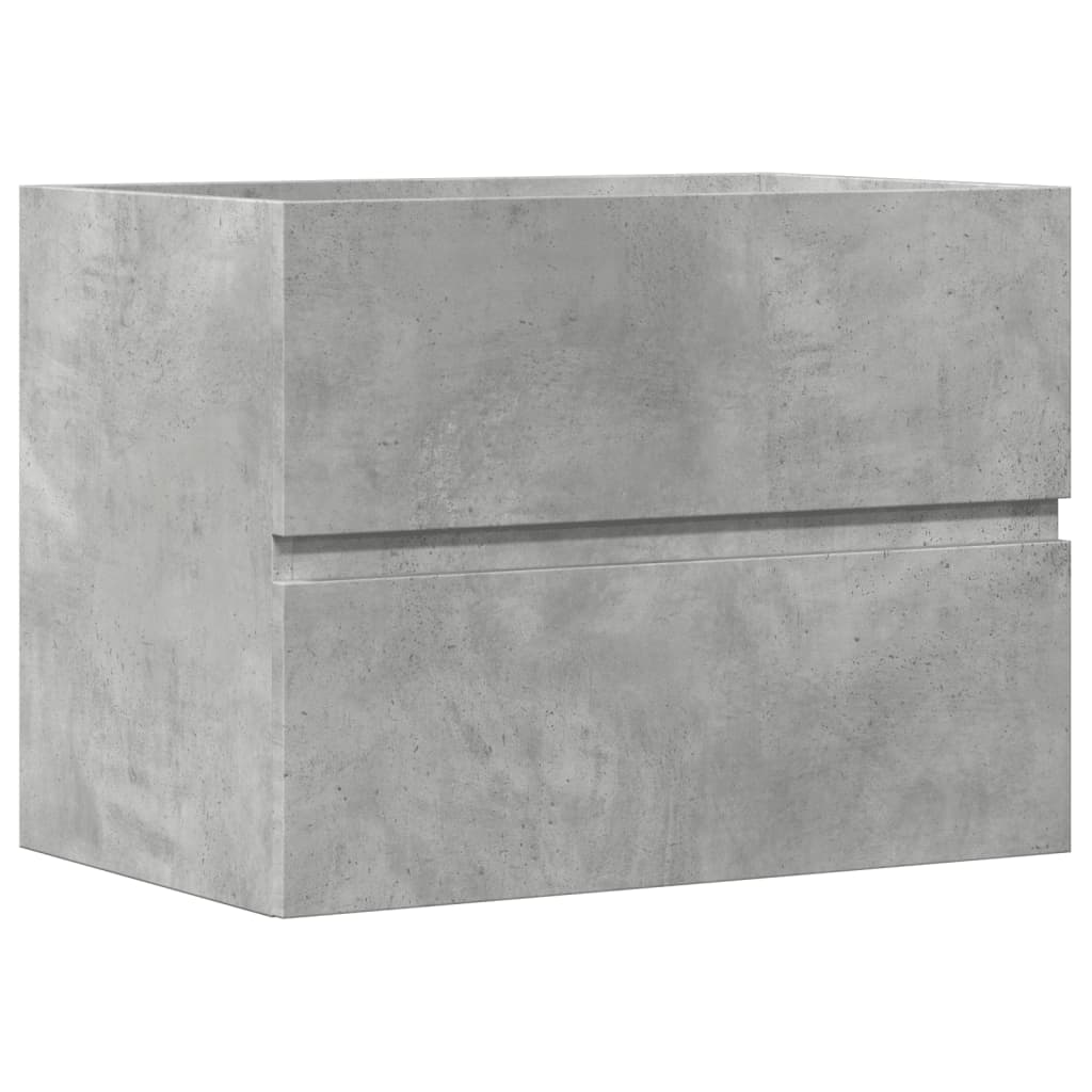 Concrete Grey Engineered Wood Bathroom Cabinet 60x38.5x45 cm
