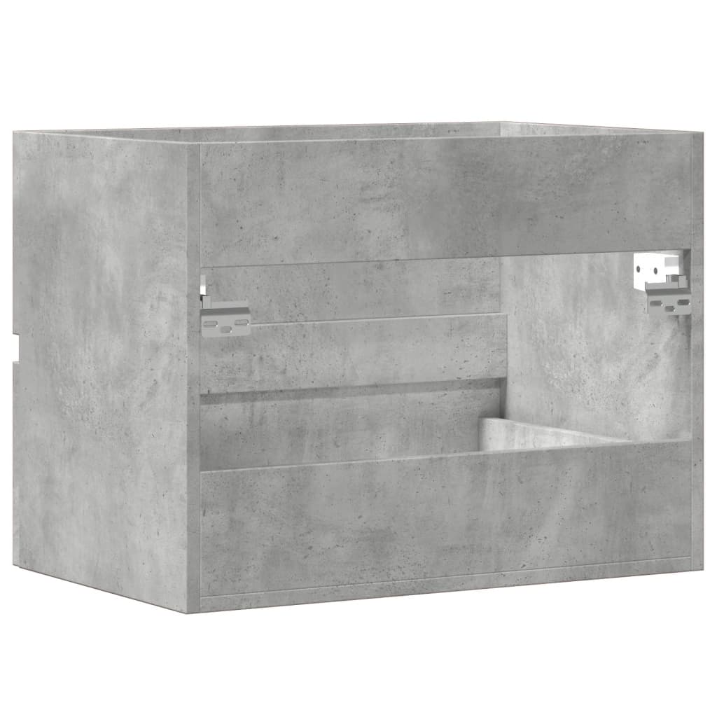 Concrete Grey Engineered Wood Bathroom Cabinet 60x38.5x45 cm