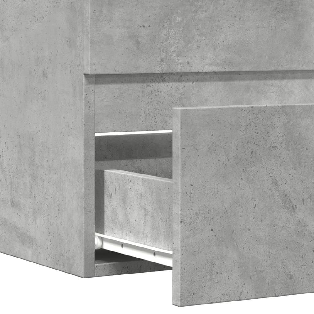 Concrete Grey Engineered Wood Bathroom Cabinet 60x38.5x45 cm
