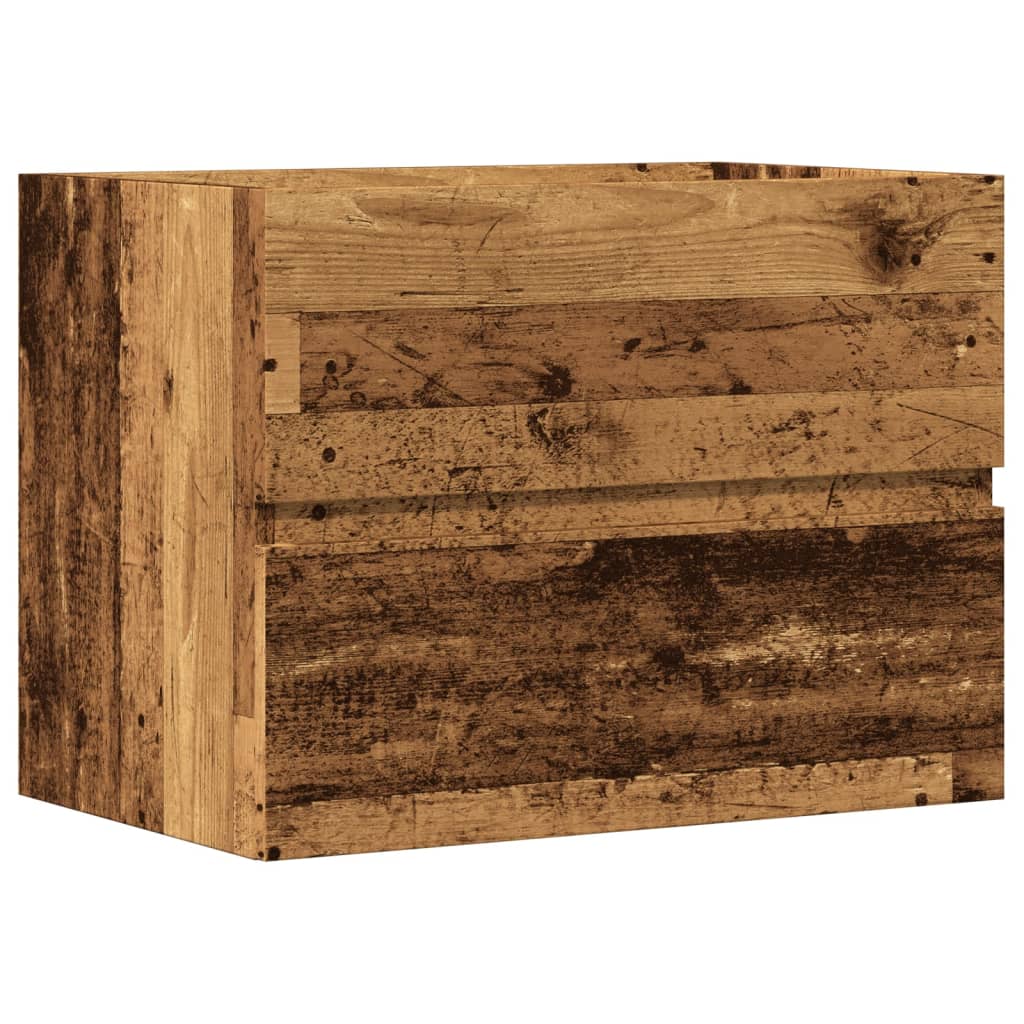 Rustic Engineered Wood Bathroom Cabinet, 60x38.5x45 cm