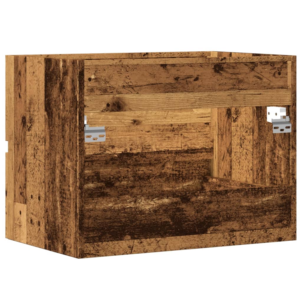 Rustic Engineered Wood Bathroom Cabinet, 60x38.5x45 cm
