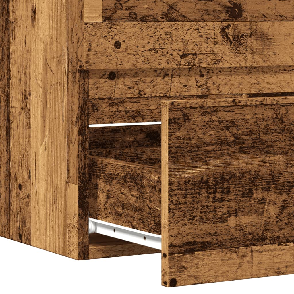 Rustic Engineered Wood Bathroom Cabinet, 60x38.5x45 cm