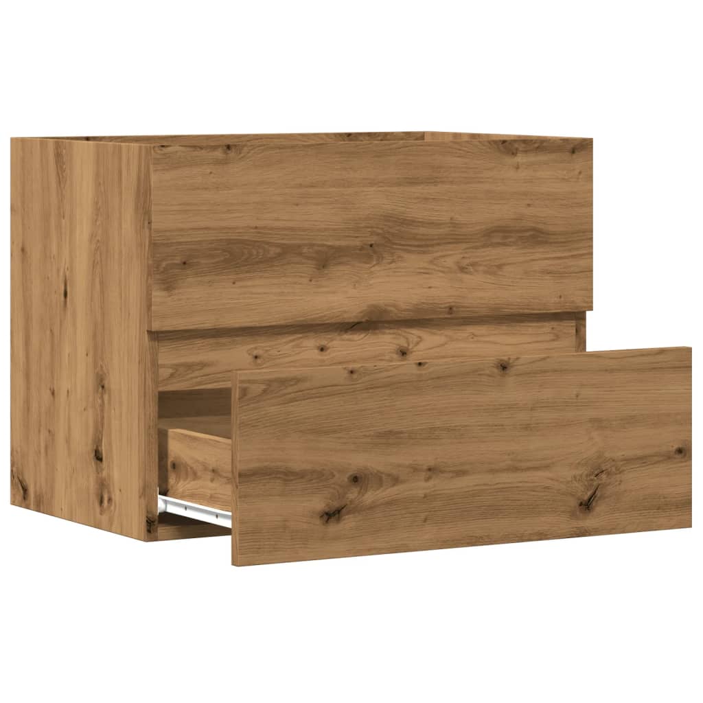 Artisan Oak Bathroom Cabinet, 60x38.5x45 cm, Engineered Wood