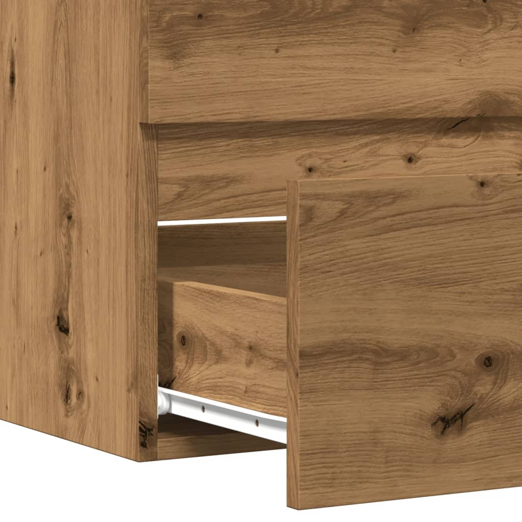 Artisan Oak Bathroom Cabinet, 60x38.5x45 cm, Engineered Wood