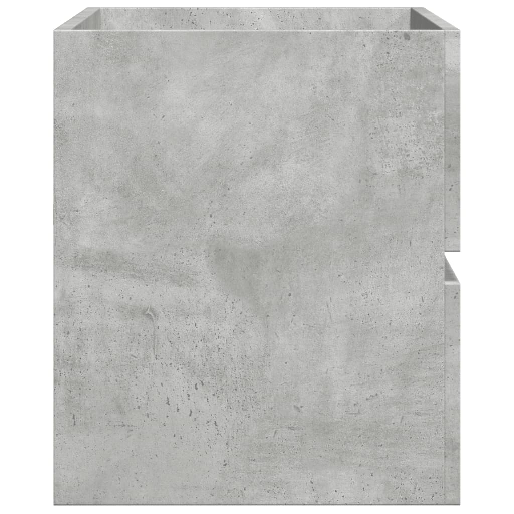 Concrete Grey Engineered Wood Bathroom Cabinet - 80x38.5x45 cm