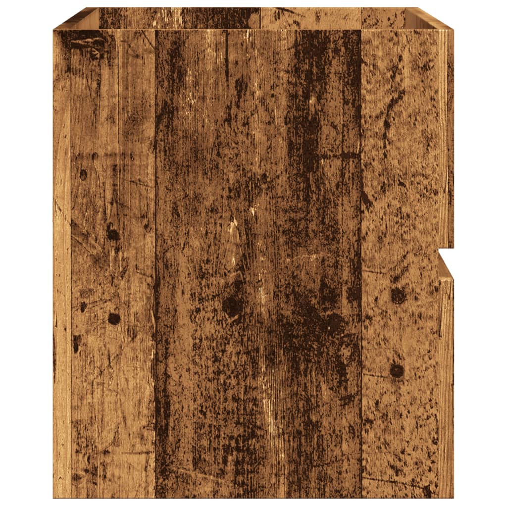 Rustic Bathroom Hanging Cabinet 80x38.5x45 cm - Aged Engineered Wood