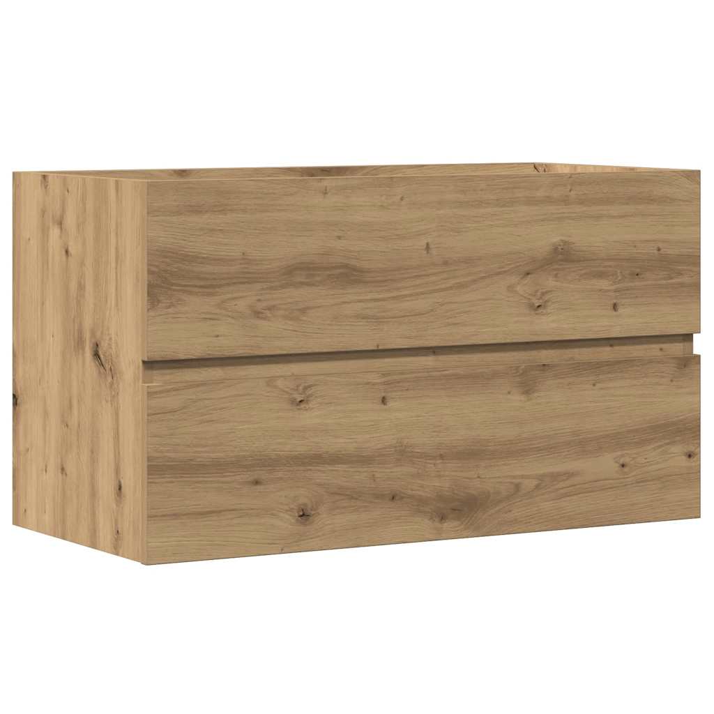Artisan Oak Bathroom Hanging Cabinet, Engineered Wood, 80x38.5x45 cm