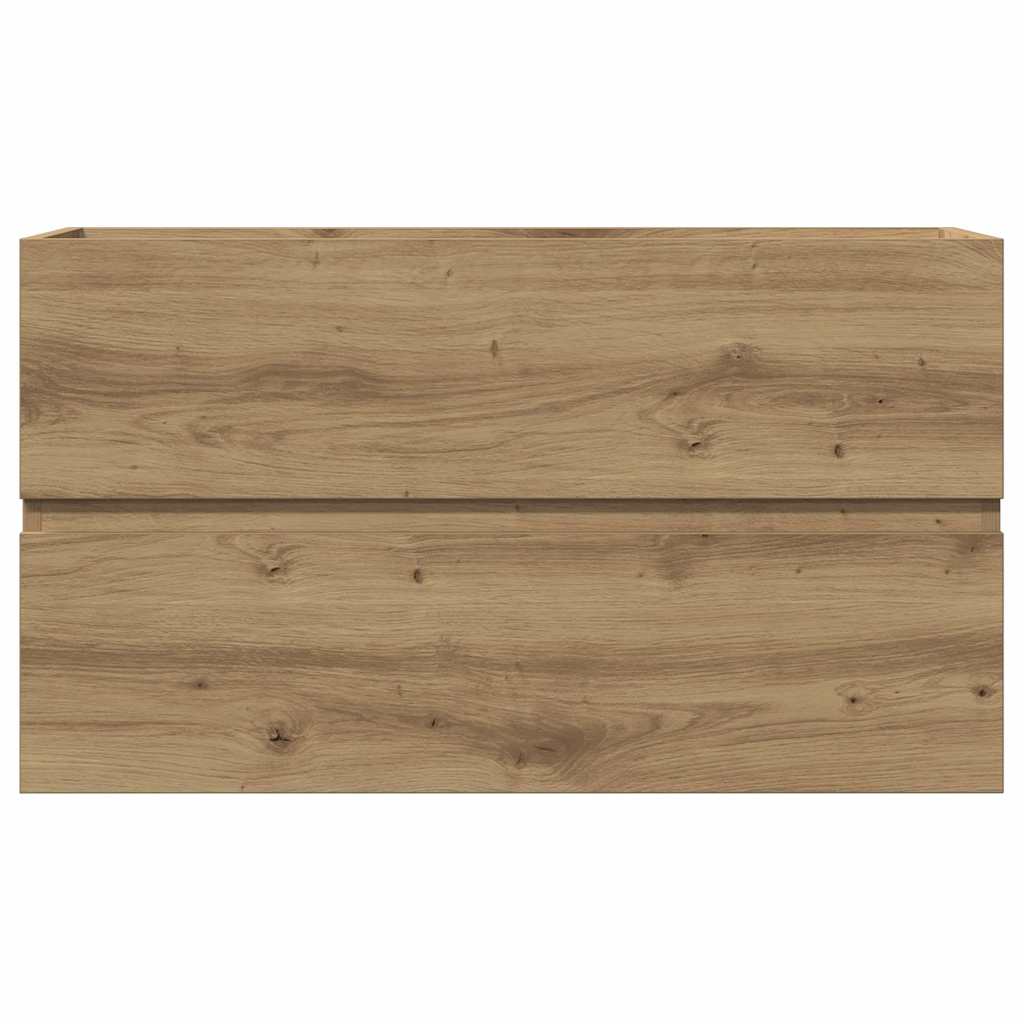 Artisan Oak Bathroom Hanging Cabinet, Engineered Wood, 80x38.5x45 cm