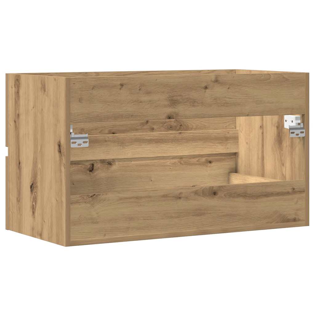 Artisan Oak Bathroom Hanging Cabinet, Engineered Wood, 80x38.5x45 cm