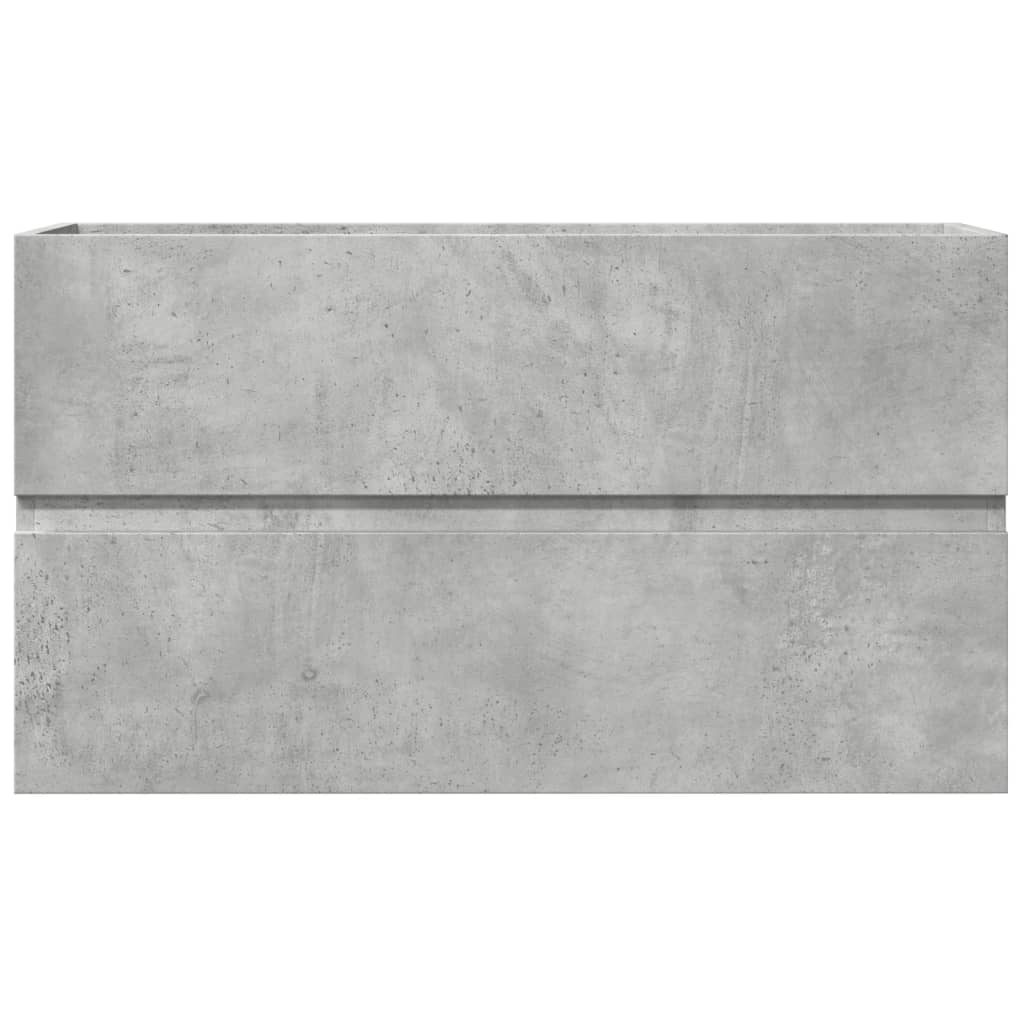 Concrete Grey Sink Cabinet, Engineered Wood, 90x38.5x45 cm
