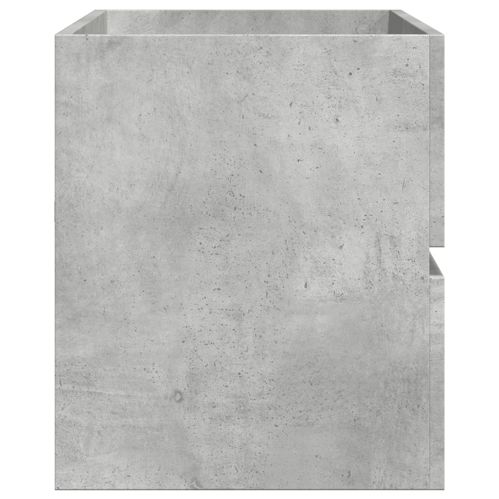Compact Concrete Grey Sink Cabinet - Durable Engineered Wood 100cm