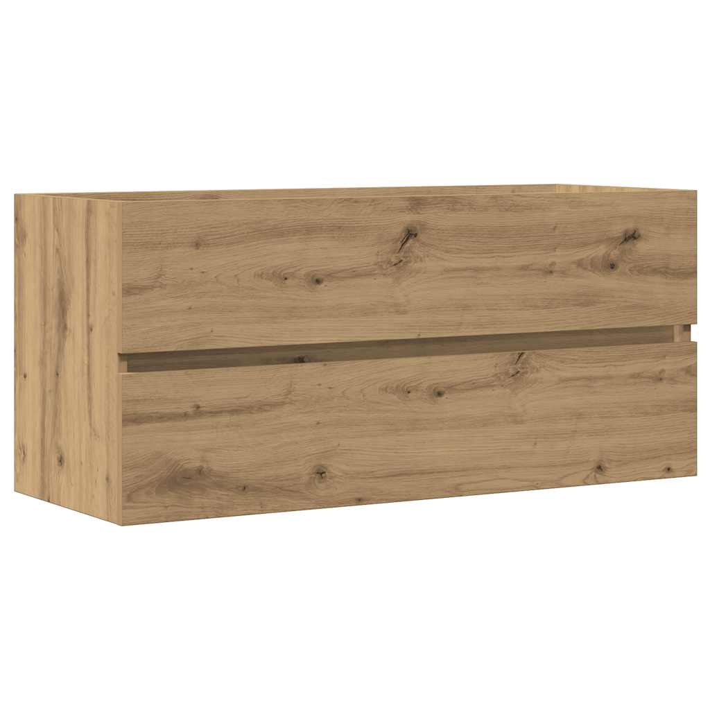Artisan Oak Sink Cabinet 100x38.5x45 cm - Engineered Wood Beauty