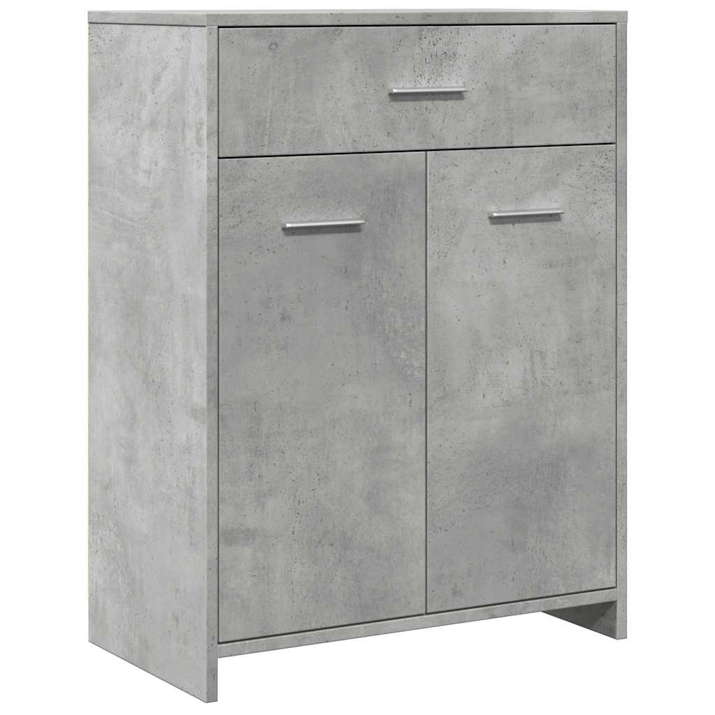 Concrete Grey Bathroom Cabinet, 60x33x80 cm - Engineered Wood