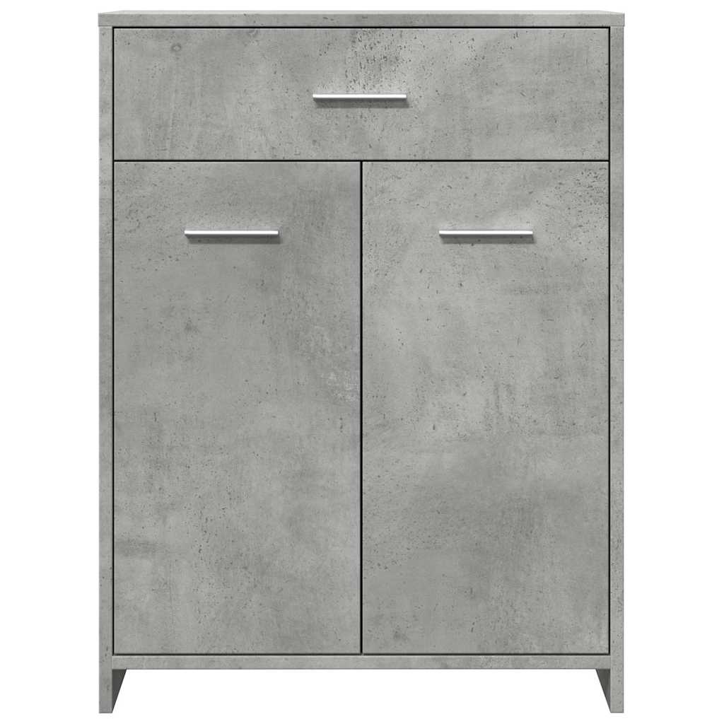 Concrete Grey Bathroom Cabinet, 60x33x80 cm - Engineered Wood