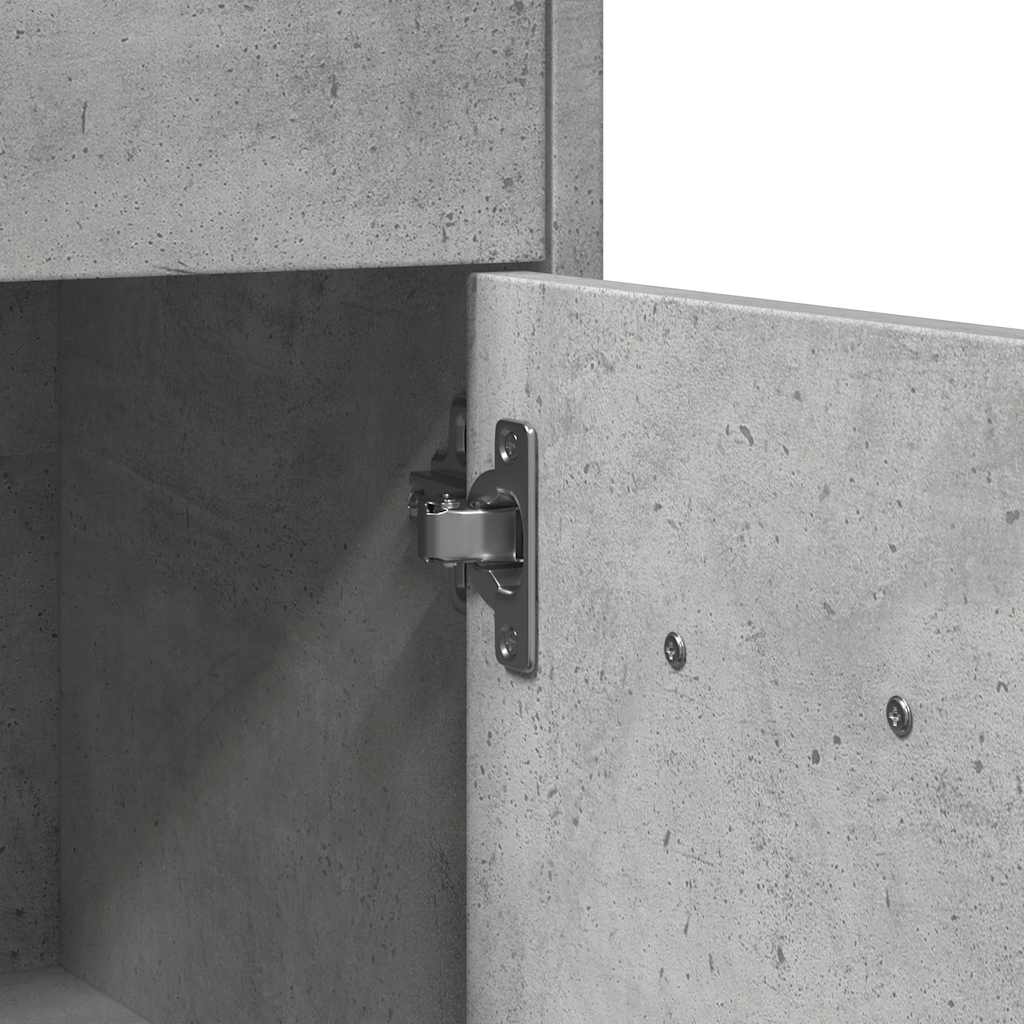 Concrete Grey Bathroom Cabinet, 60x33x80 cm - Engineered Wood
