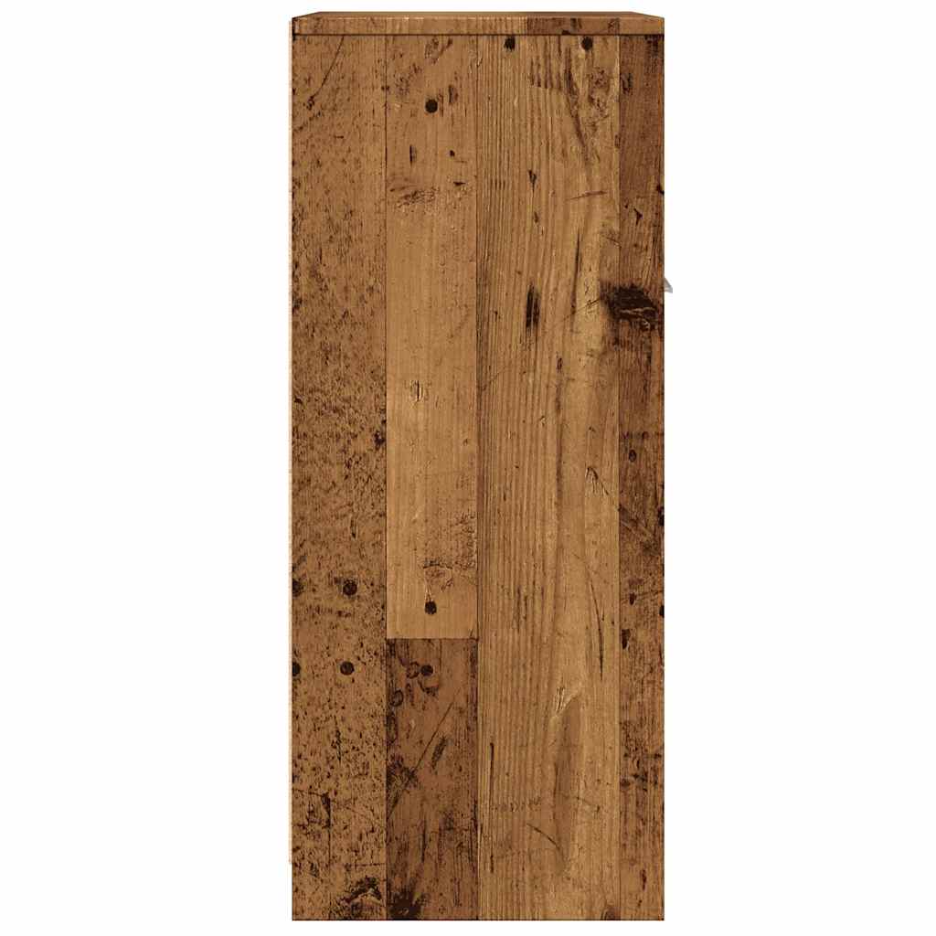 Rustic Bathroom Cabinet, Old Wood Finish, 60x33x80 cm