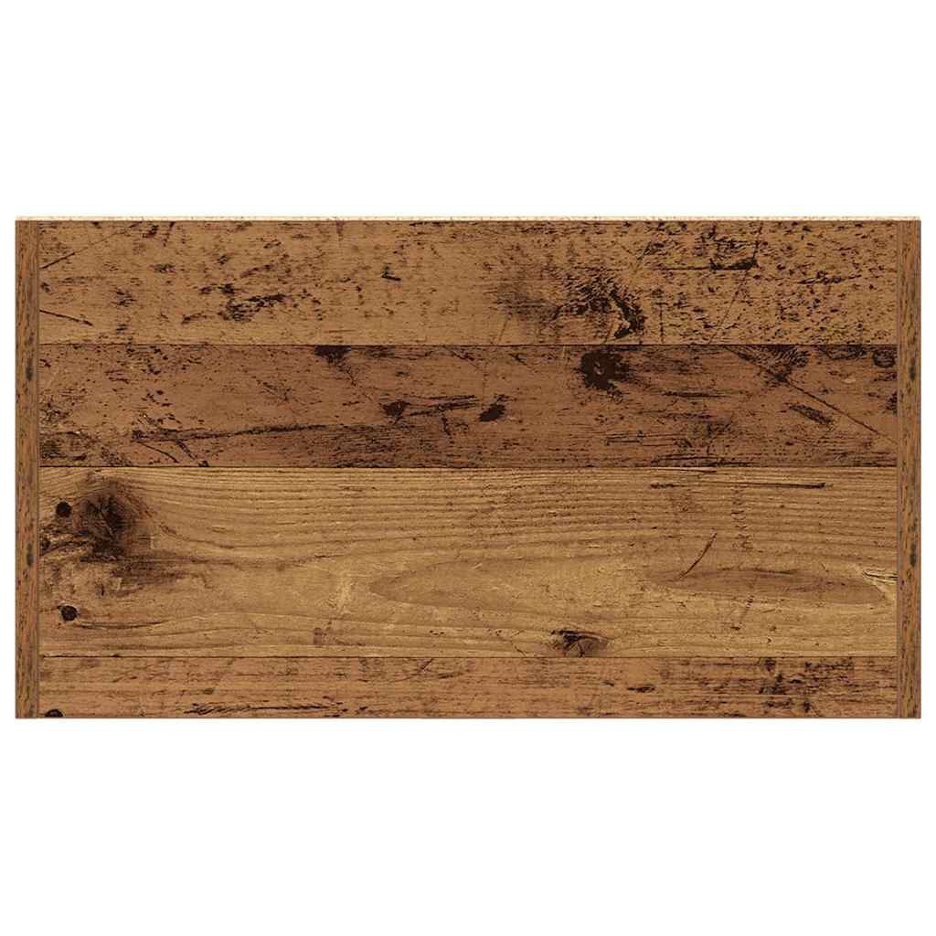 Rustic Bathroom Cabinet, Old Wood Finish, 60x33x80 cm