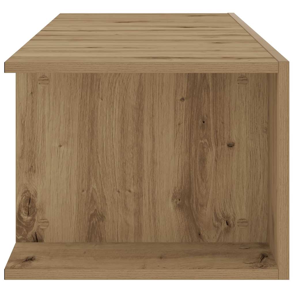 TV Cabinet with LED Lights Artisan Oak 135x39x30 cm Engineered Wood