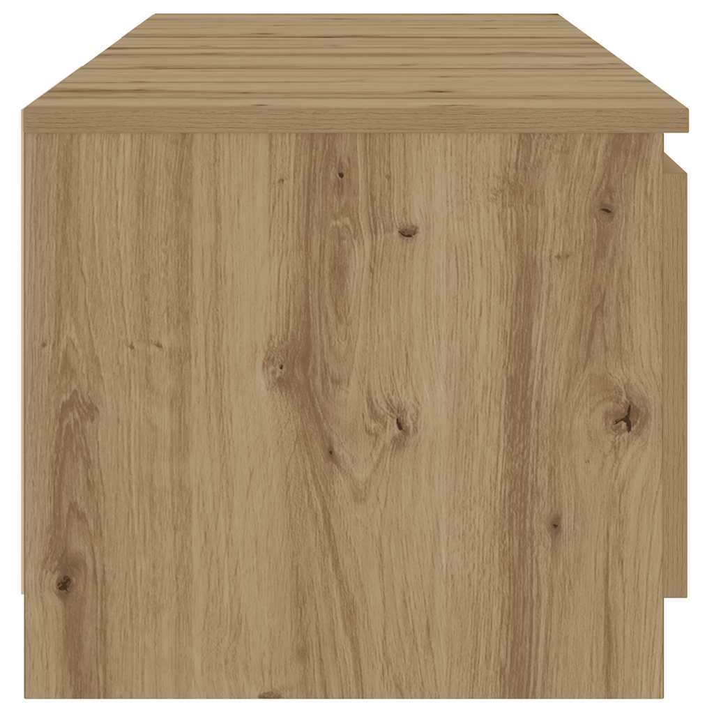 TV Cabinet with LED Lights Artisian Oak 140x40x35.5 cm Engineered Wood