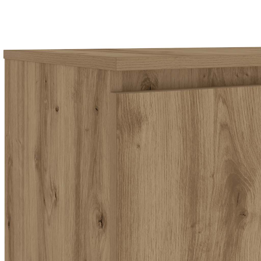 TV Cabinet with LED Lights Artisian Oak 140x40x35.5 cm Engineered Wood