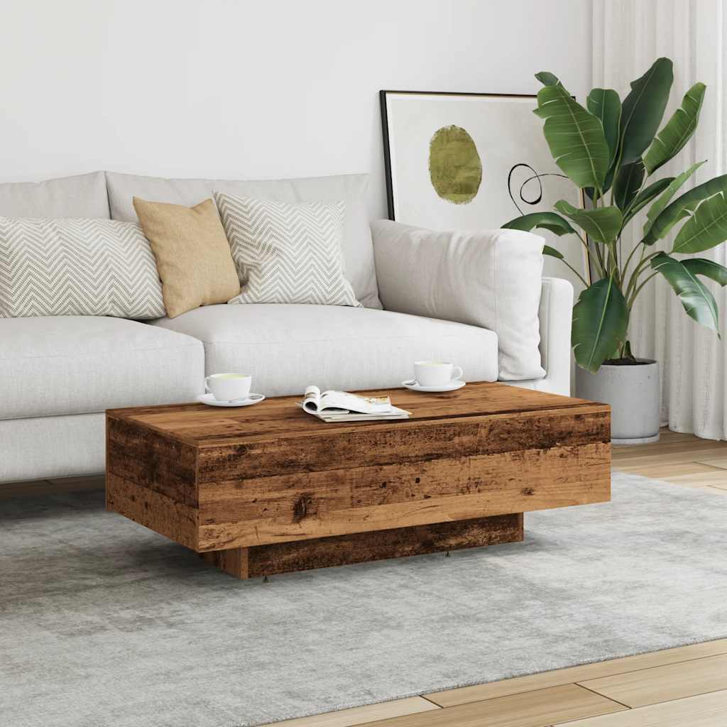 Coffee Table Old Wood 100x49.5x31 cm Engineered Wood