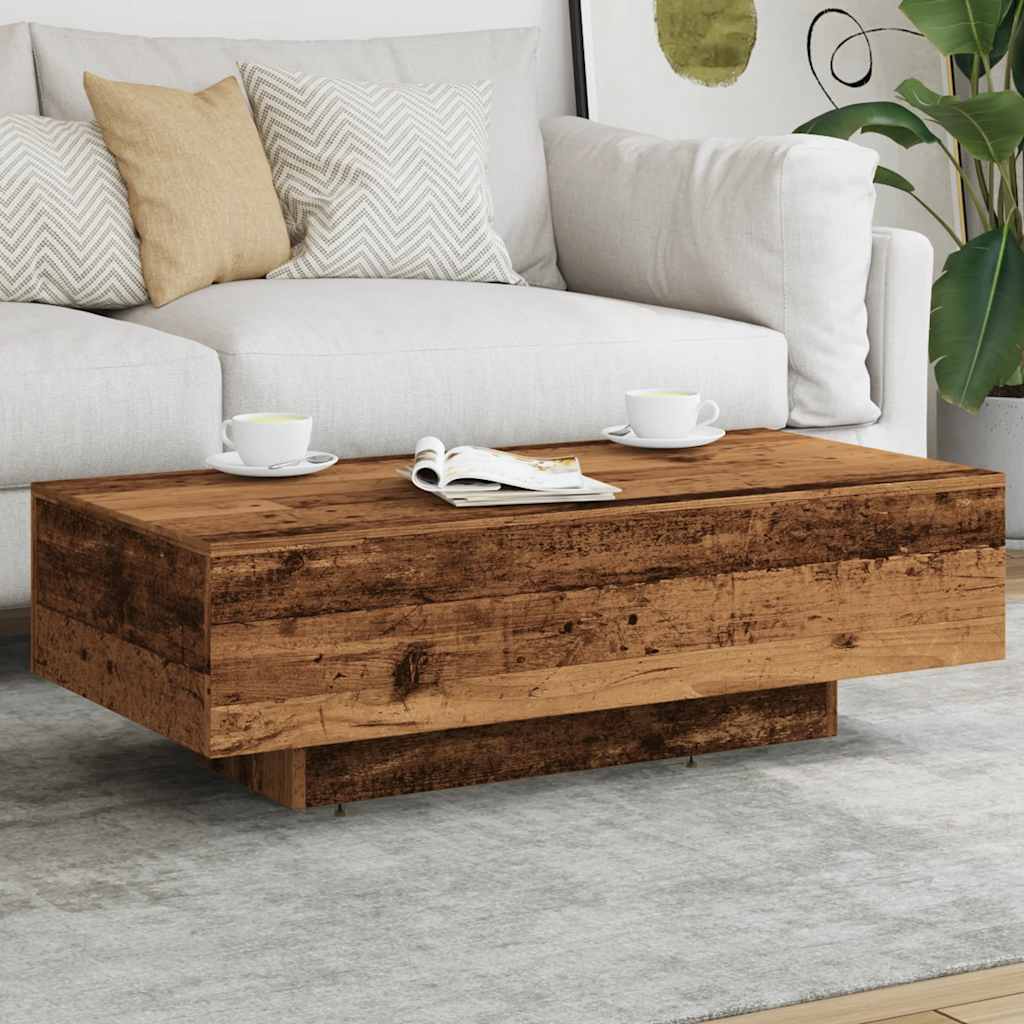 Coffee Table Old Wood 100x49.5x31 cm Engineered Wood