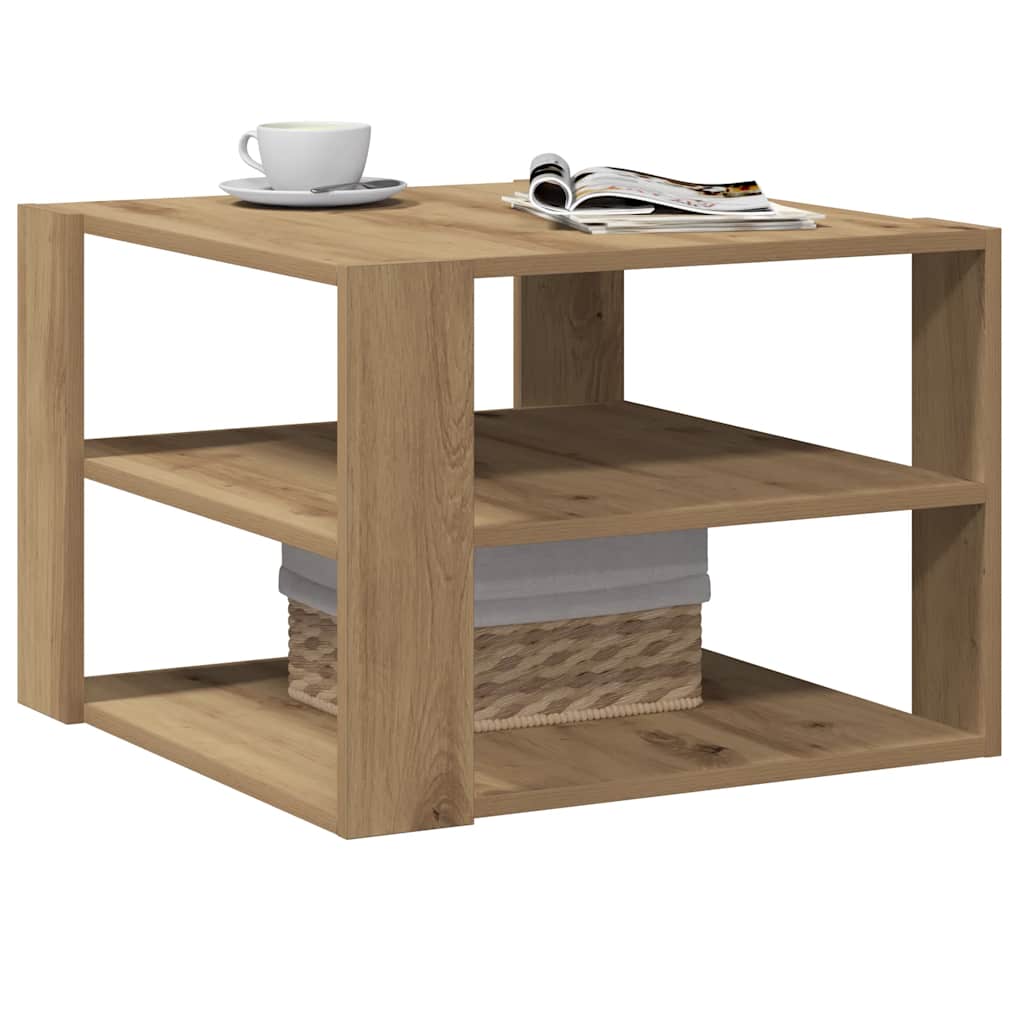 Coffee Table Artisan Oak 58x58x40 cm Engineered Wood
