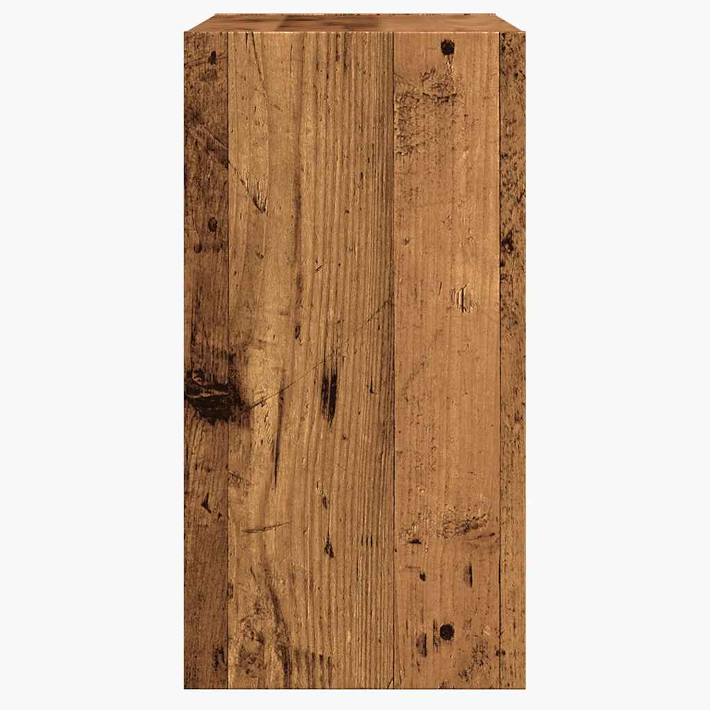 Rustic Side Table, Old Wood Finish, 50x26x50 cm, Engineered Wood