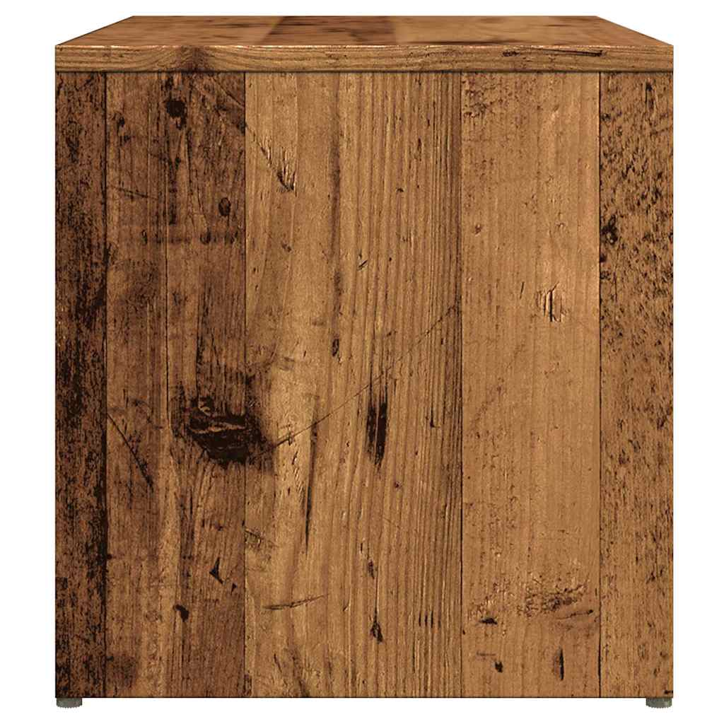 Rustic Side Table - Engineered Old Wood, 59x36x38 cm