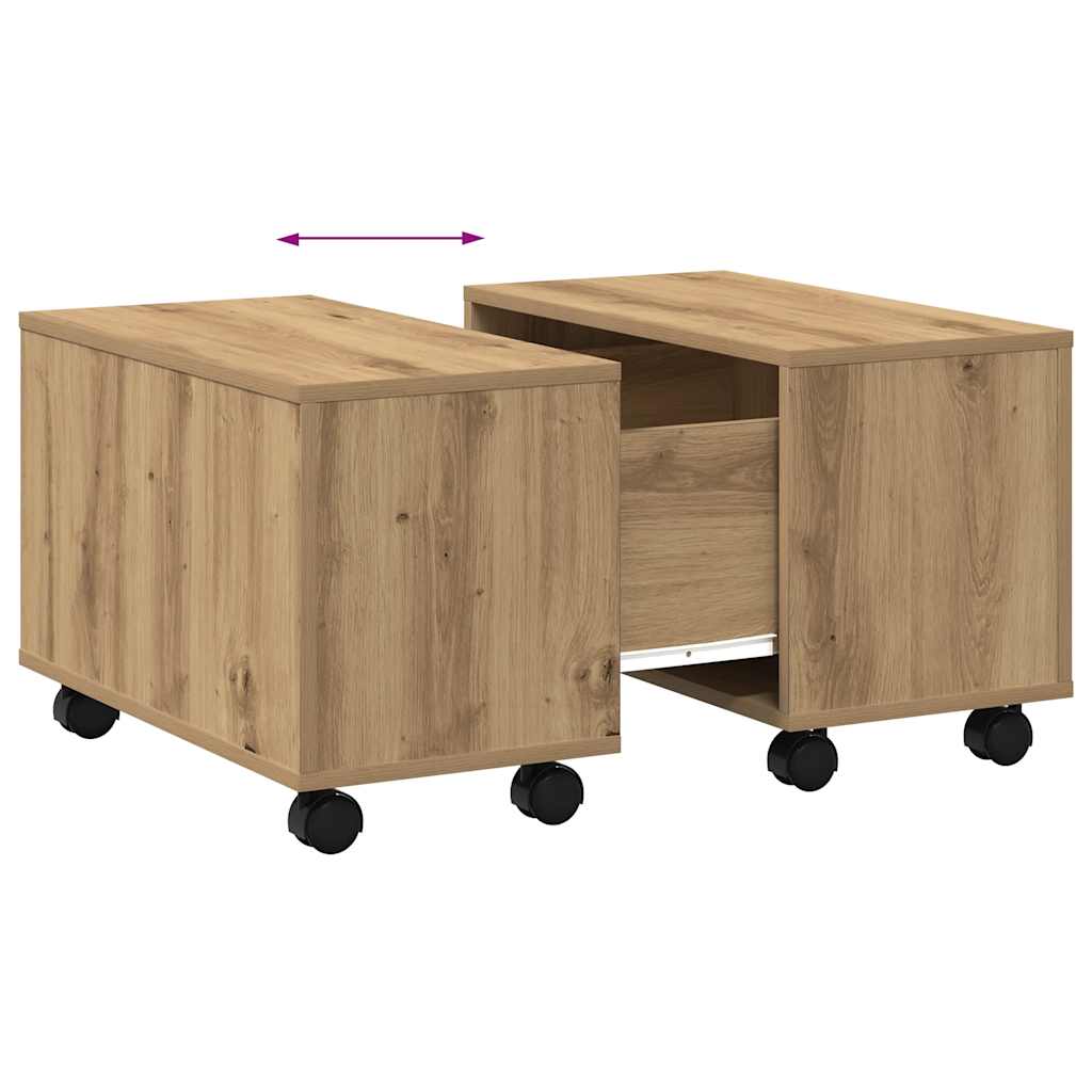 Coffee Table Artisan Oak 60x60x38 cm Engineered Wood