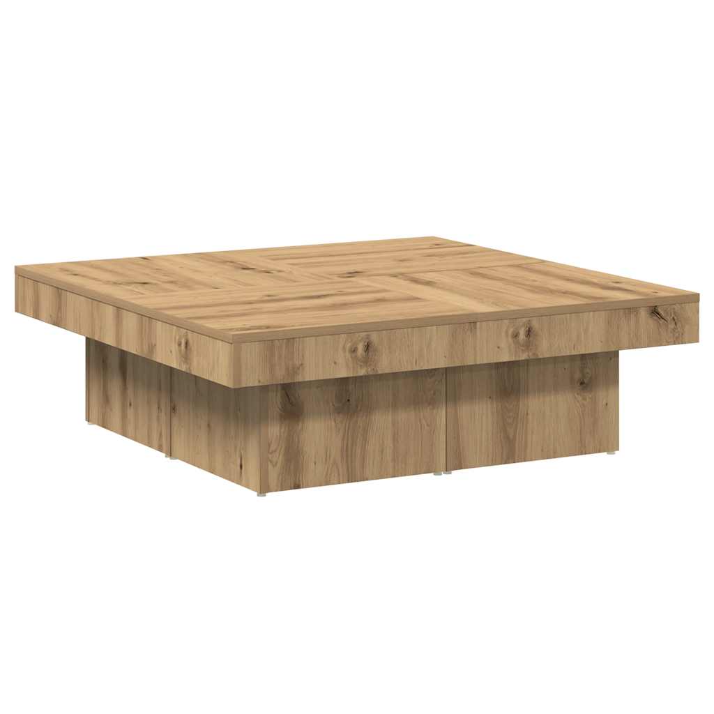 Coffee Table Artisan Oak 90x90x28 cm Engineered Wood
