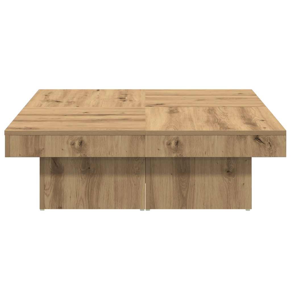 Coffee Table Artisan Oak 90x90x28 cm Engineered Wood