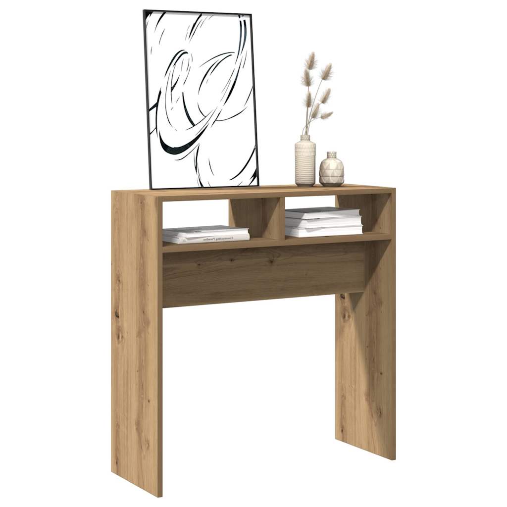 Artisan Oak Console Table, Engineered Wood, 78x30x80 cm
