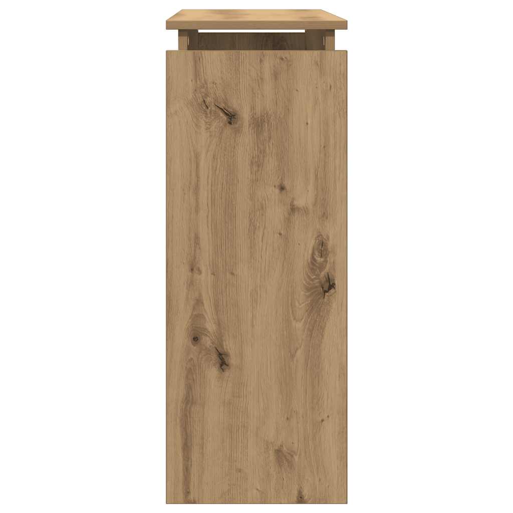 Artisan Oak Console Table 80x30x80 cm - Engineered Wood