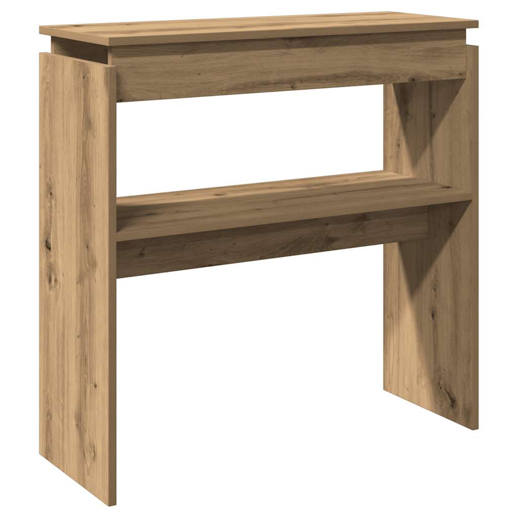 Artisan Oak Console Table 80x30x80 cm - Engineered Wood