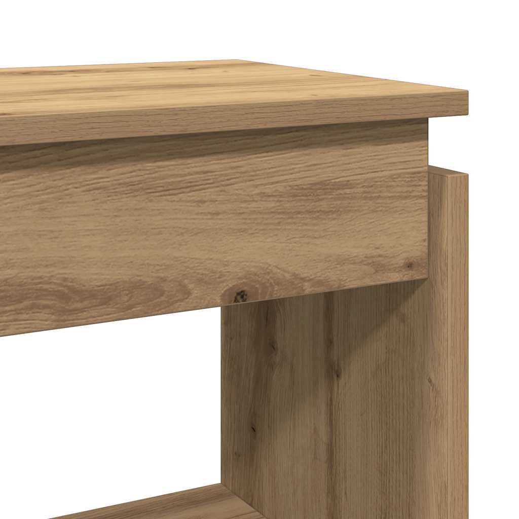 Artisan Oak Console Table 80x30x80 cm - Engineered Wood