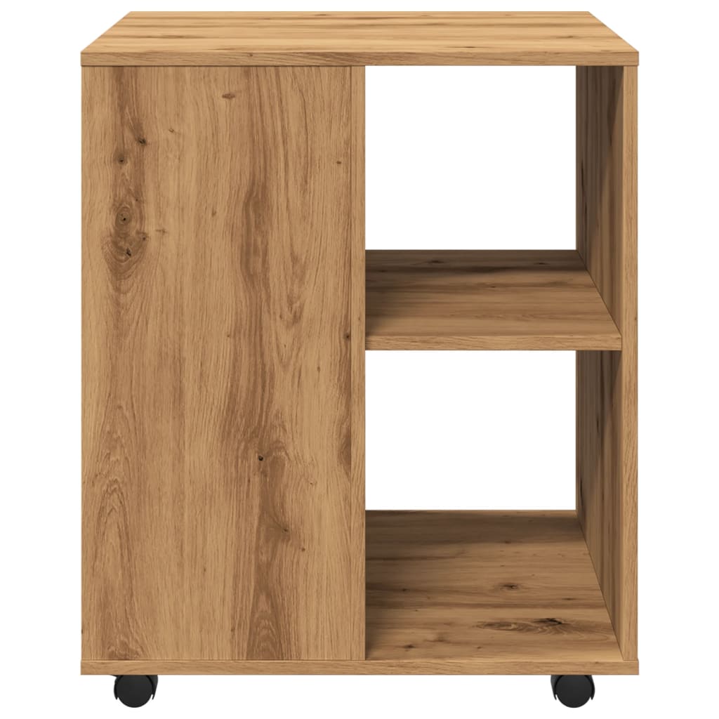 Rolling Cabinet Artisan Oak 60x53x72 cm Engineered Wood
