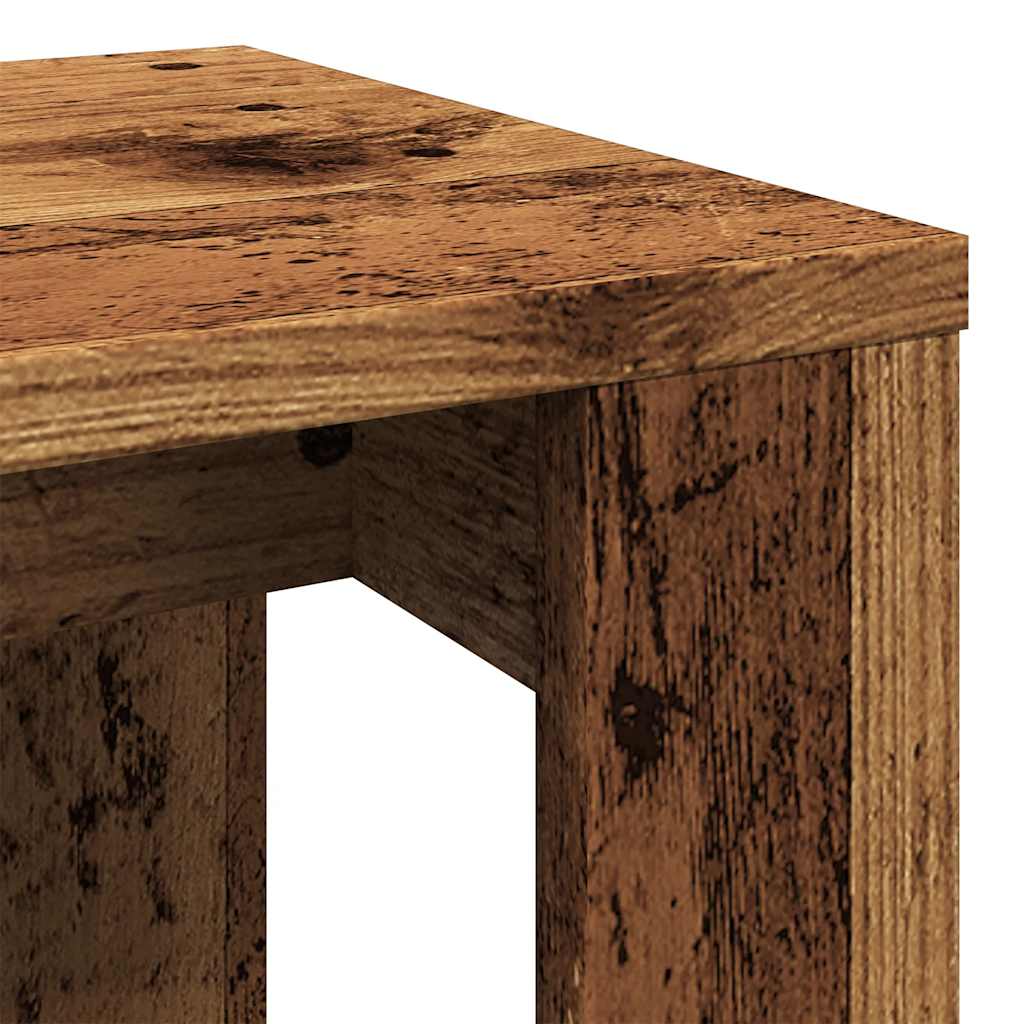 3-Piece Rustic Nesting Tables - Reclaimed Engineered Wood