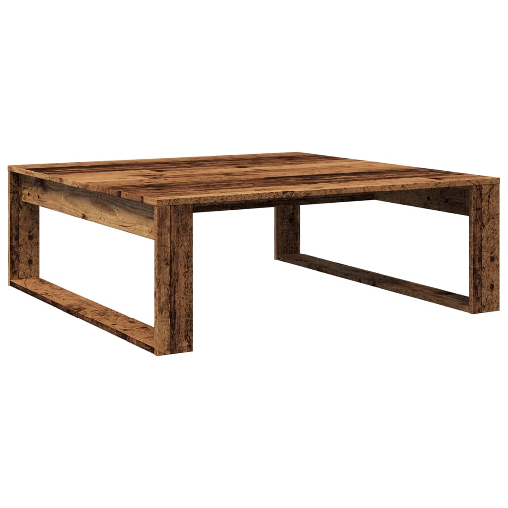 Coffee Table Old Wood 100x100x35 cm Engineered Wood