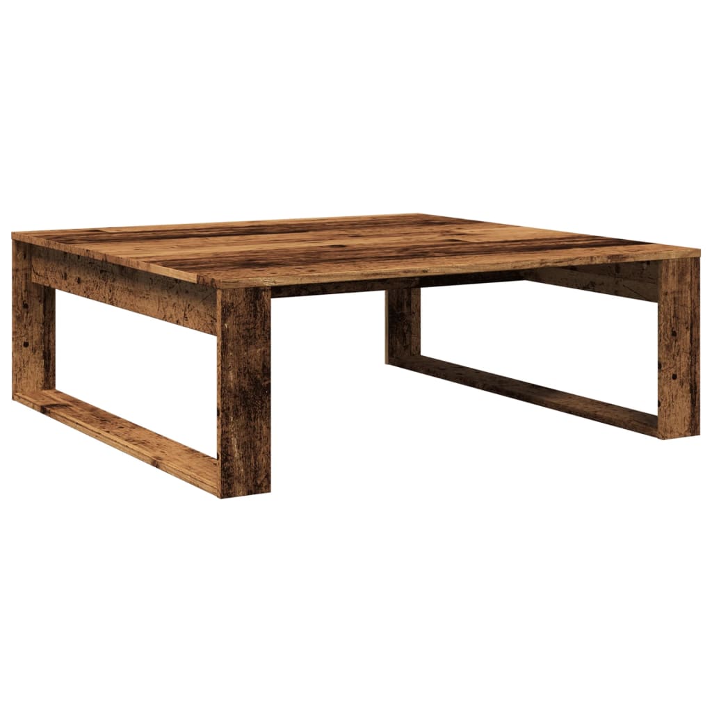 Coffee Table Old Wood 100x100x35 cm Engineered Wood