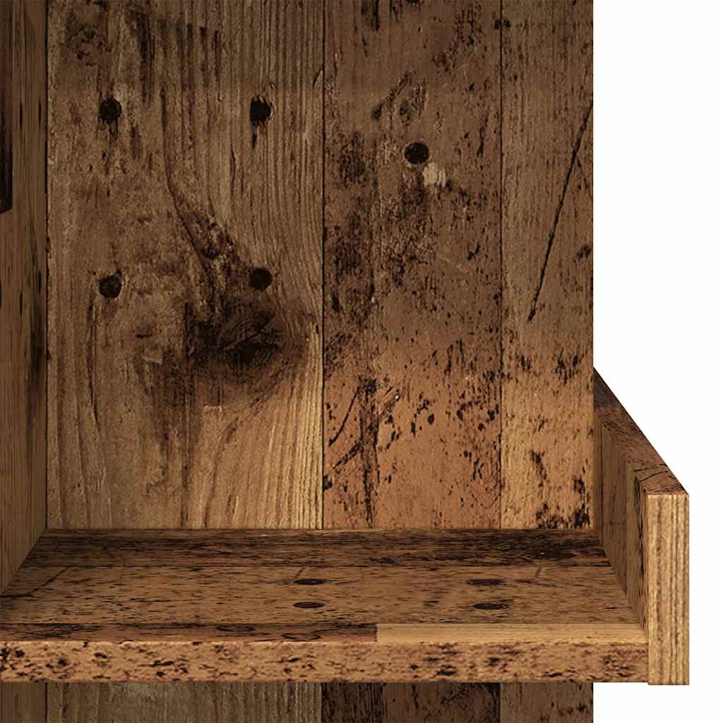Rustic Old Wood Bar Table with Storage Rack, 100x48x101.5 cm