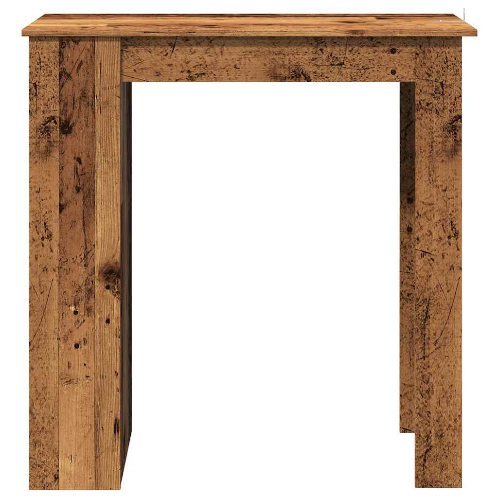 Rustic Engineered Wood Bar Table with Shelf 102x50x103.5 cm
