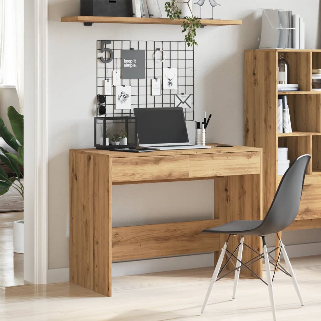 Oak Desk Artisan 101x50x76.5 cm - Engineered Wood Excellence