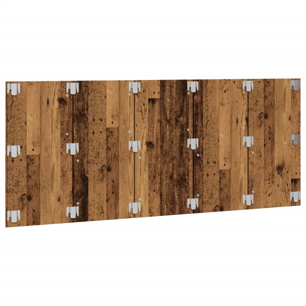 Vintage Wood Headboard: 200x1.5x80 cm, Engineered Wood Elegance