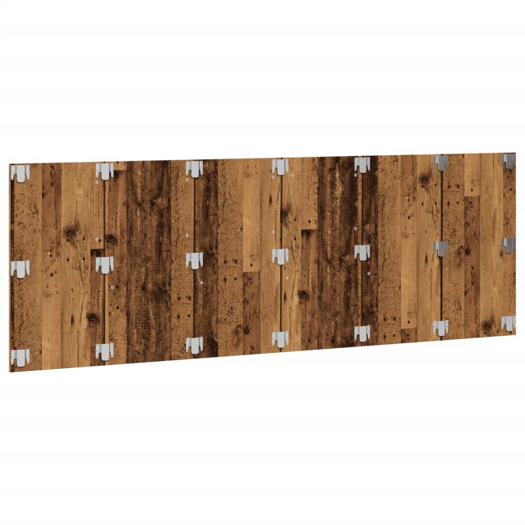Rustic Wall Headboard - Engineered Old Wood, 240x1.5x80 cm