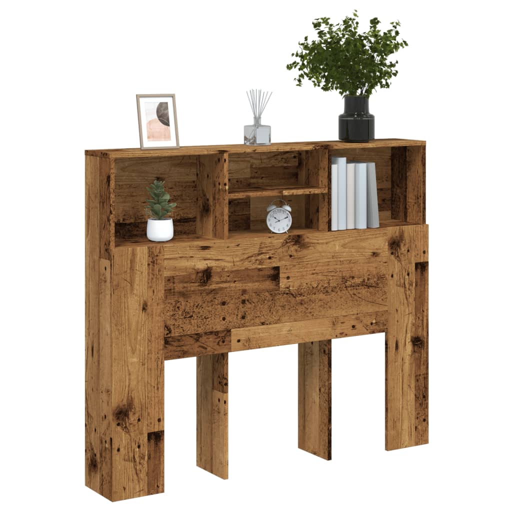 Vintage Wood Headboard Cabinet, 120x19x103.5 cm - Engineered Wood